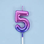 Happy Birthday Cake Decorated Interstellar Digital Colorful Candle Children's Delicate Candy Color 0-9 Number Candle Party Decor