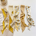 5pcs/set Series Silk Satin Scarf Women Cloth Hair Bands Headdress Accessories Lady Scarves Ribbon Neck Ties for Bag Handle