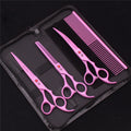 Pet Grooming Scissors Purple Dragon Japan Stainless Pink Curved Scissors For Dogs Dog Thinning Scissors Pet Chunker Shears Z3003