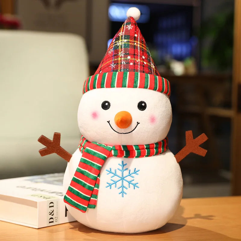 20CM Cute Christmas Series Doll Santa Claus Elk Plush Toy Stuffed Soft Snowman Deer Toys for Kids Girls Xmas Gift Decor Props