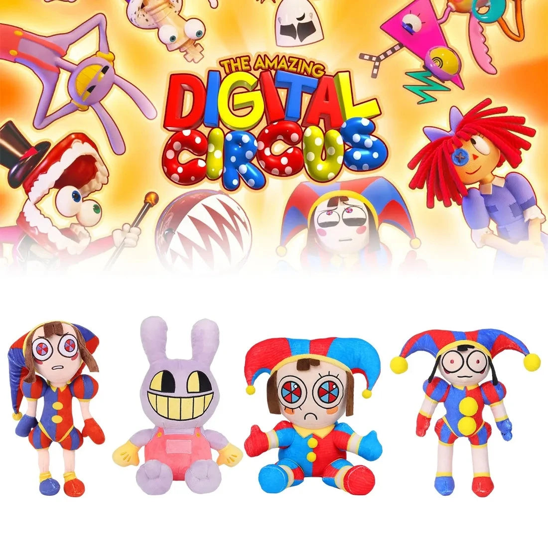 New The Amazing Digital Circus Plush Clown Ragatha pomni Cartoon Jax Doll Joker Plush Soft Stuffed Sofa Decorate Christmas Gift