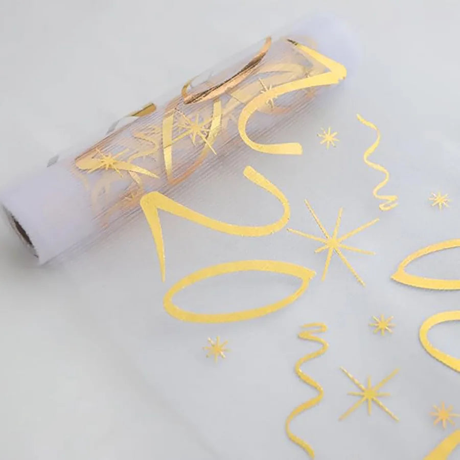 20th 30th 60th Birthday Table Runner Decor for 20 30 60 Birthday Table Party Supplies 3M Gold Table Runner Roll  Birthday Decor