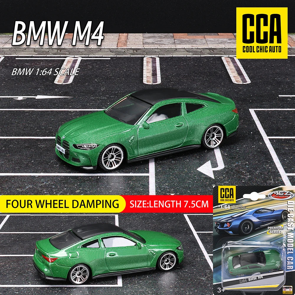 CCA 1:64 BMW M4 Z4 M850I M4 GT3 Exquisite Hanging Model Classic Car Static Car Model Alloy Die-Casting Car Model Collection Gift