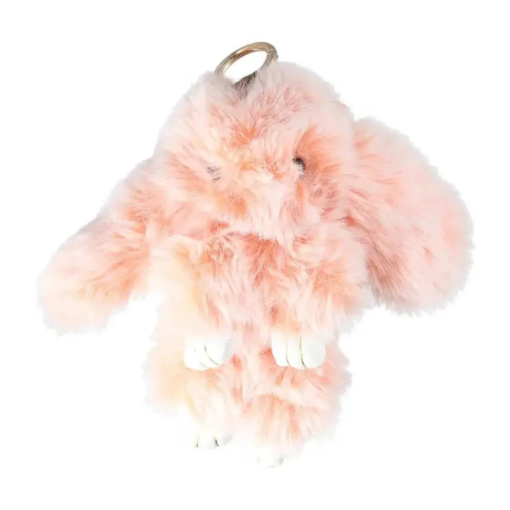 Fluffy Bunny Plush Keychain Cute Rabbit Bag Charm