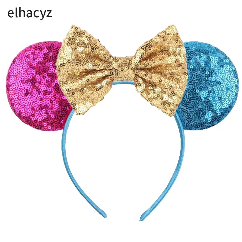 2026 Chic Embroidery Sequin Ears Headband Classical DOT Bow Hairband For Girls Women Party Head Wear Kids DIY Hair Accessories