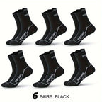 6 Pairs Socks Men's Short Socks Sweat Absorbent and Odorous Basketball Socks Running Sports Socks Breathable Mesh Men's Socks
