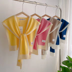 Clearance_Spring And Autumn Knitted Striped Shawl With High-Grade Summer Office Air-Conditioned Room Neck And Shoulder Scarf_Con