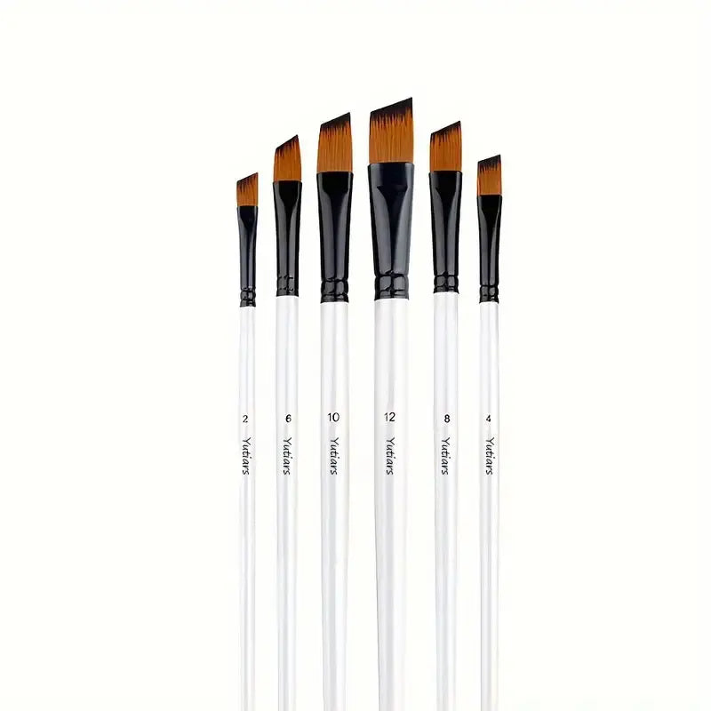 Yutiars Professional Artist Paint Brush Set - 6/24 PCS, Nylon Bristles for Watercolor, Acrylic, Oil Painting, Crafts & Face Body