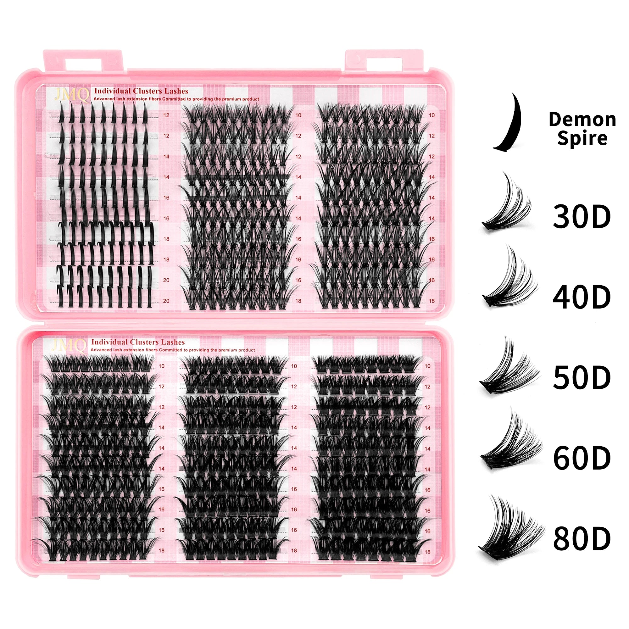 LAKANAKU 168 Fans Diy Cluster Lashes Cat Eye Lashes Invisible Band Premium Mink Manga Lash Clusters