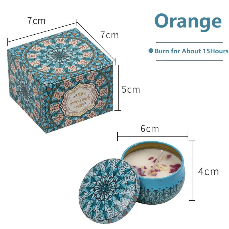 1/4PCS Vintage Scented Candles Soy Wax Candle Jars Flower Fragrance Scent Candle Wedding Ceremony Birthday Gifts Home Decoration