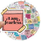 50PCS Self affirmation Encouragement Slogans Graffiti Stickers DIY Phone Cases Laptop Water Cups Waterproof Stickers