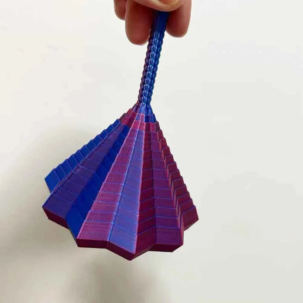 5pcs 3D Printing Expanded Sensory Fidget Star Model Visual Illusion Hexagon Whirling Spiral Ornaments Stress Relief Gift
