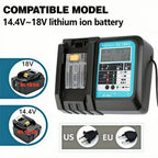 DC18RC Li-ion Battery 3A Charger for Makita 18V 14.4V BL1860B,BL1850B,BL1840,BL1830,BL1820,BL1415,BL1440 Power tool Charger