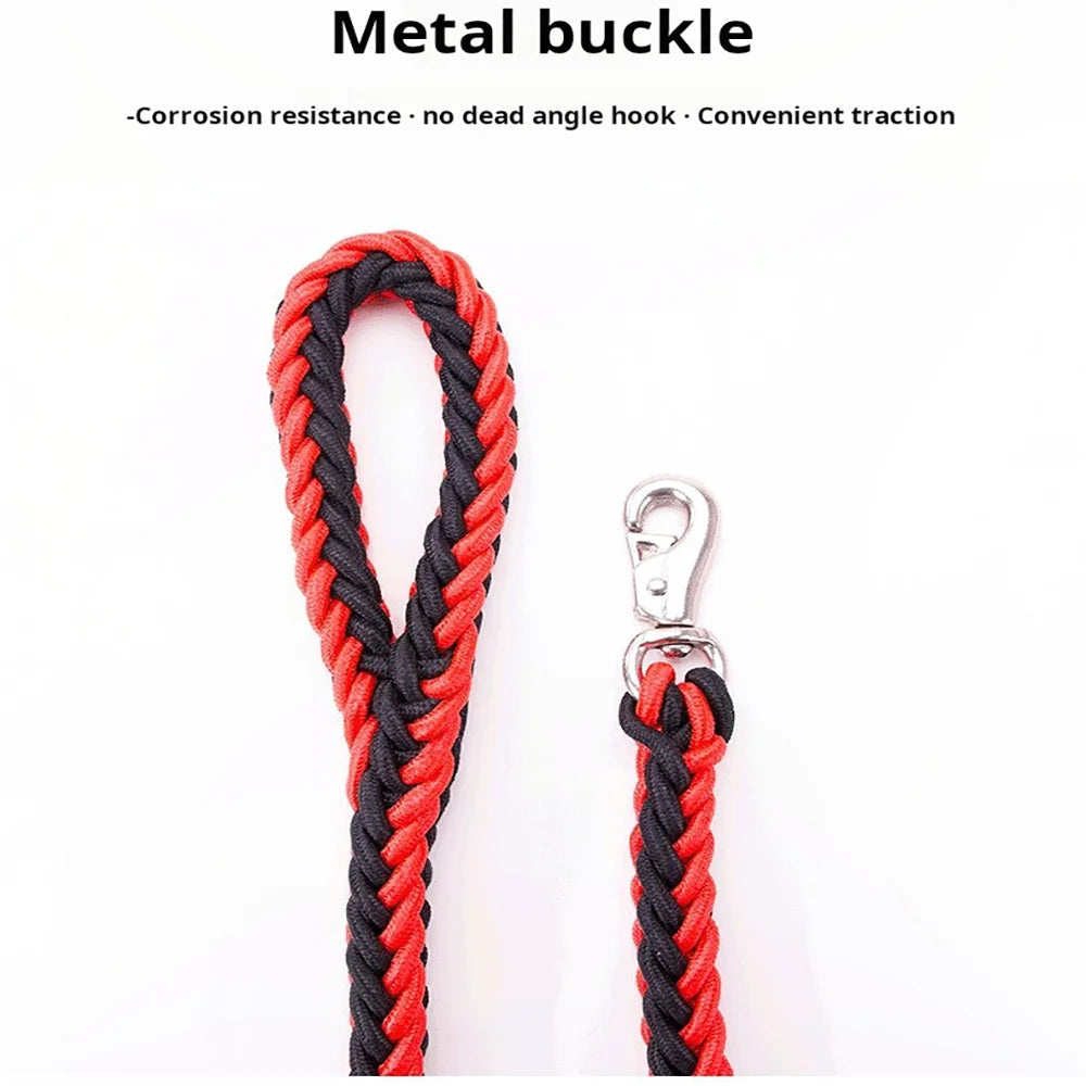 Durable Braided Rope Dog Leash for Strong Pullers