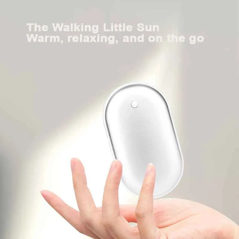 Ultra thin double-sided heating hand warmer with one click switch to 3 temperature levels, versatile for hand and abdominal warm