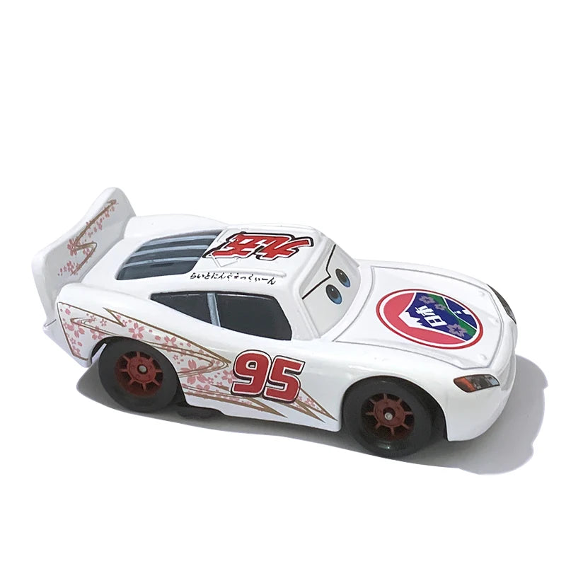 Pixar Cars Electroplated Pink 95 Lightning McQueen 1/55 Metal Die Casting Model Car Alloy Material Collectibles Racing Toys