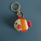 Funny Shrimp Crochet Keychain Cute Ocean Bag Charm