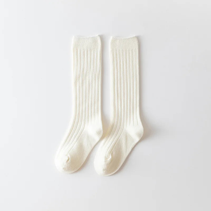 0-12Y Teenage Boys And Girls Cotton Socks Casual Ribbed Knee High Kids Long Tube Socks Baby Stocking Winter Children Sock School
