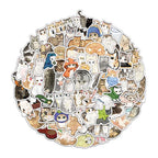 77/154/231 PCS Cartoon Cat Stickers Exquisite Animal Account Materials Phone Cases Laptop Luggage Waterproof Stickers
