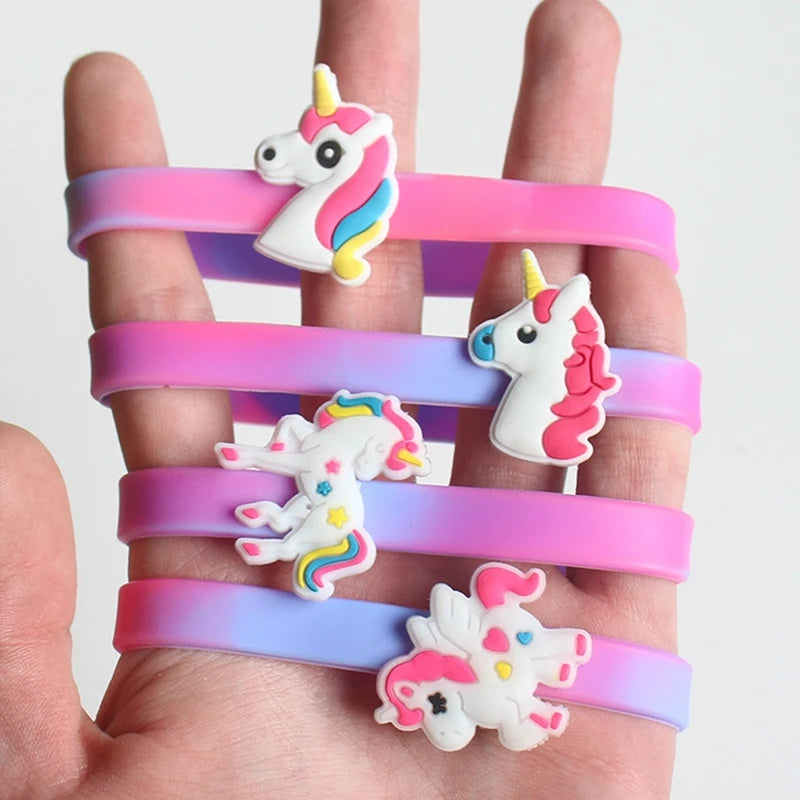 10/20PCS Unicorn Bracelet Kids Birthday Party Gifts Girl Unicorn Party Favor Gifts Kids Giveaways Wedding Party Gift Bag Filler