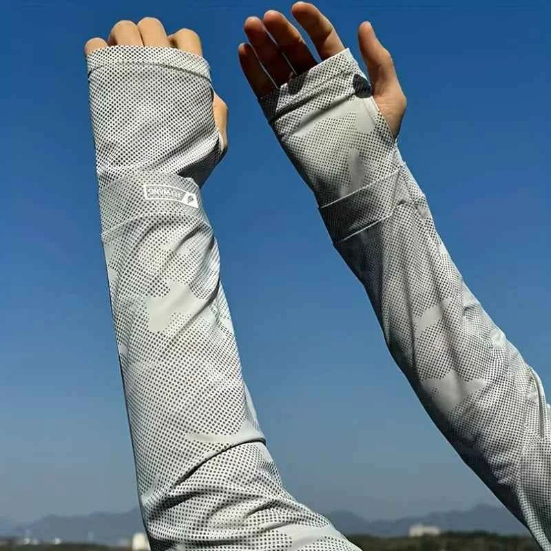UPF50+ Cooling Arm Sleeves Loose Fit Sun Protection UV Cover for Men Women Driving Cycling Sports Accessories Cycling Uv Sleeve