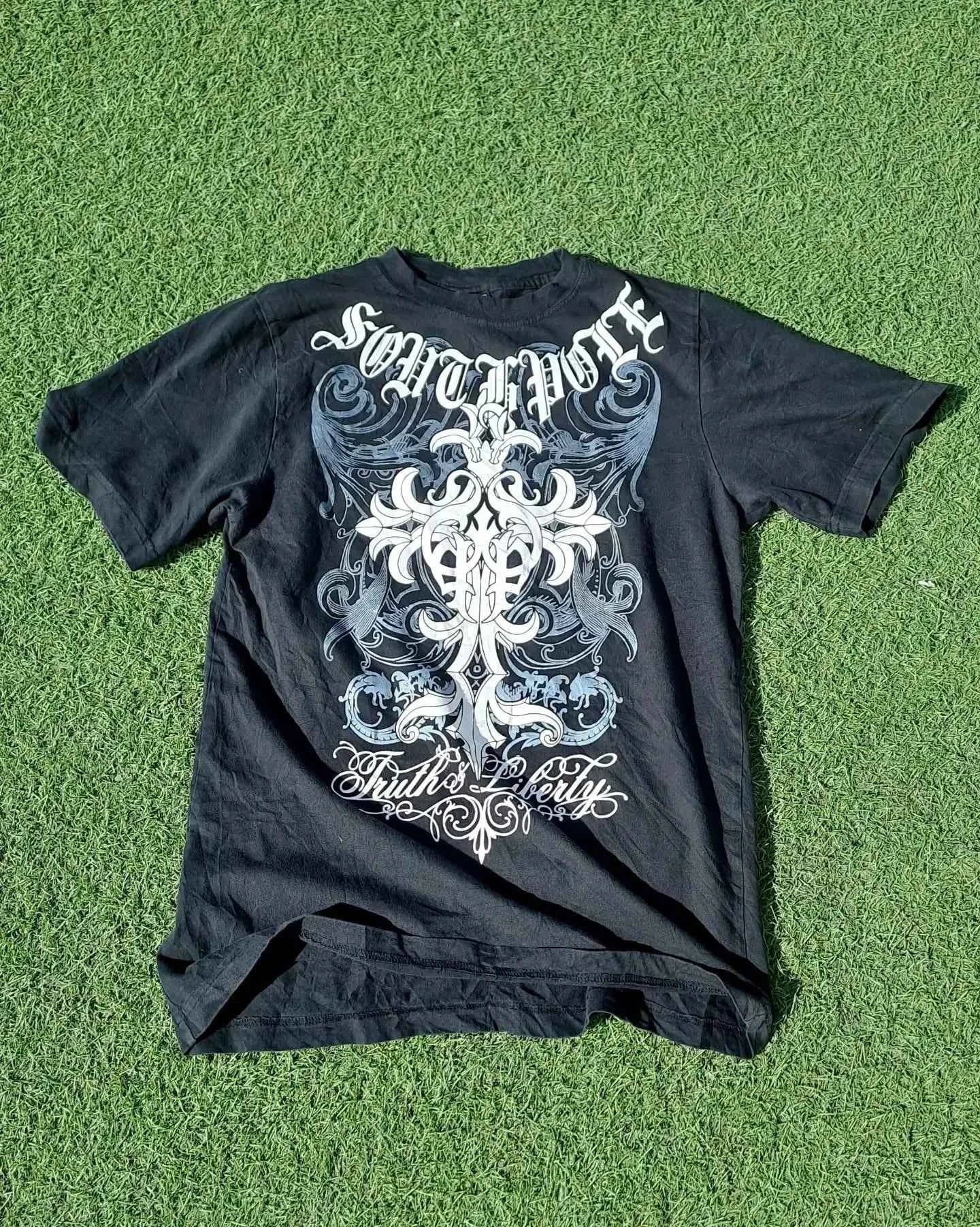 MMA ELITE Cross Skull Print Green Y2K T Shirt Men Loose Fit Streetwear Graphic Tee Oversized Glow Dark Party Ins Popularity Tops