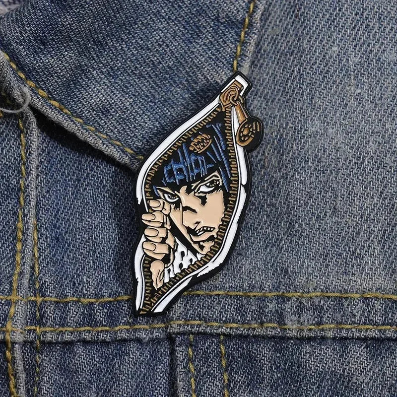 Cartoon Comic Character Enamel Pins Custom Jojo Japan Tv Animation Brooches Lapel Badges Classic Jewelry Gift For Fans Friends