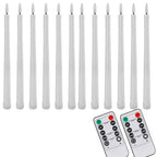 Pack of 12/24Pc LED Flameless Flickering Taper Candles with Remote Battery Operated Tea Lights Home Wedding Decor Candlesticks