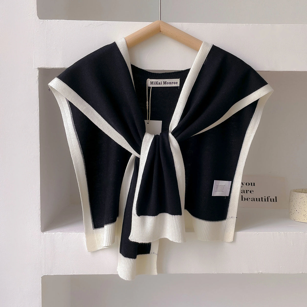 Clearance_Spring And Autumn Knitted Striped Shawl With High-Grade Summer Office Air-Conditioned Room Neck And Shoulder Scarf_Con