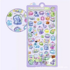 300Pcs/50pc Kawaii Cartoon 3D Relief Sticker Cute Crystal Jelly Patch for Mobile Phone Case Mirror Scrapbook Journal Animal Deco