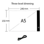 LED Drawing Copy Pad 3-Level Dimmable Light Tracing Board for Kids