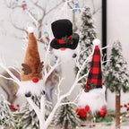 1 Pcs Christmas LED Doll Pendant Christmas Tree Ornaments Santa Gnome Plush Doll For Home New Year Xmas Decoration Party Favors