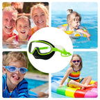Swim Goggles with Nose Cover Wide Field Of View Diving Mask Anti-Fog Anti-Leak ,Toddler Swimming Goggles For Kids Ages 3-15