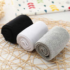 About 28 cm Knee High Socks Kids Boys Girls Socks for School Uniform Children White Socks Student Black  toddler girl socks