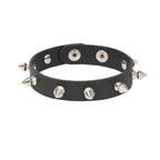 90s Heart Gothic Spike Bracelet Adjustable Punk Rock Bracelet Black Studded Faux Leather Bracelet for Men Women Gift