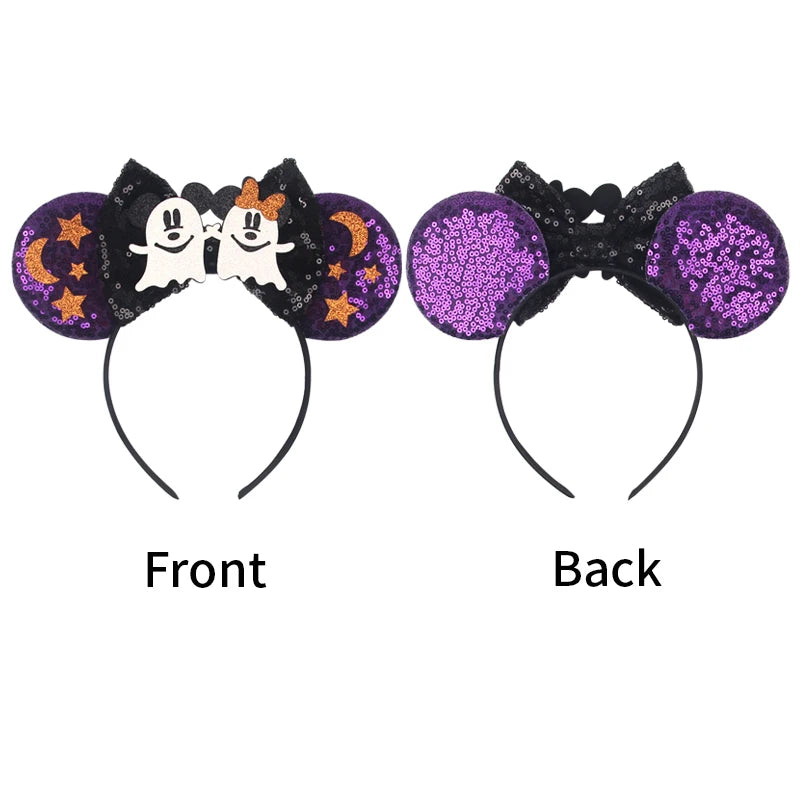 2026 Latest Halloween Cobweb Ears Headband Women Festival DIY Mouse Hairband Kids Party Villains Cosplay DIY Hair Accessories
