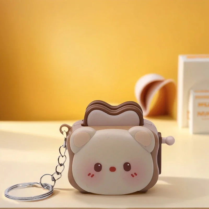 Cute Bread Machine Panda Creative Keychain, Stress-relieving Accessory | Exquisite Keychain | Cartoon Small Gift