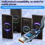 120W USB to Type C Cable Phone Super Fast Charging Cable 100W Type-C To Type-C Data Cord With LED Display For Huawei Oppo Vivo ﻿