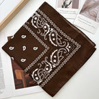Unisex Men Women Bandana Hairband Cowboy Mens Biker Sports Headwear Wrist Hairwrap Paisley Head Wrap Square Scarf
