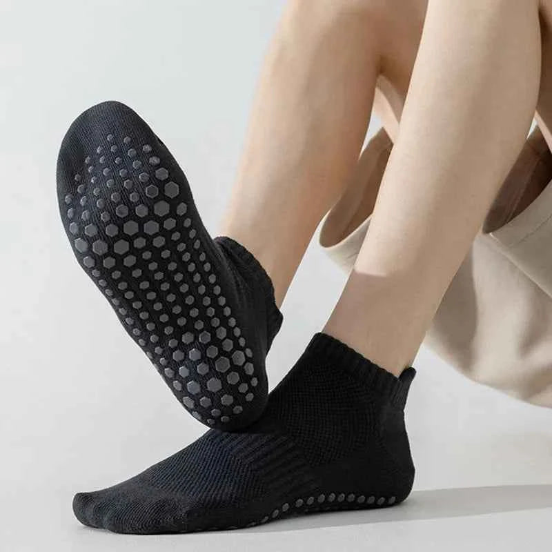 Yoga Socks Men Cotton Thin Silicone Non-slip Grip Pilates Low-ankle Sock