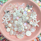 20g Y2K Acrylic Assorted Beads Flower Sweetheart Butterfly Candy Kawaii Aesthetic Beads for Bracelets DIY Jewelry Making Supply