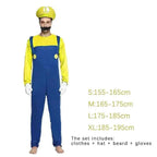 Game Bros Super Luigi Brothers Uniform Set Cosplay Costumes Funny Anime Adult Men Jumpsuit Woman Dress Halloween Costume