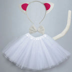 Animals  Children  Headband Tutu Skirt Tail Bow Kids  Girl Party Props Elephant Tiger Fox     Halloween Costume Cosplay