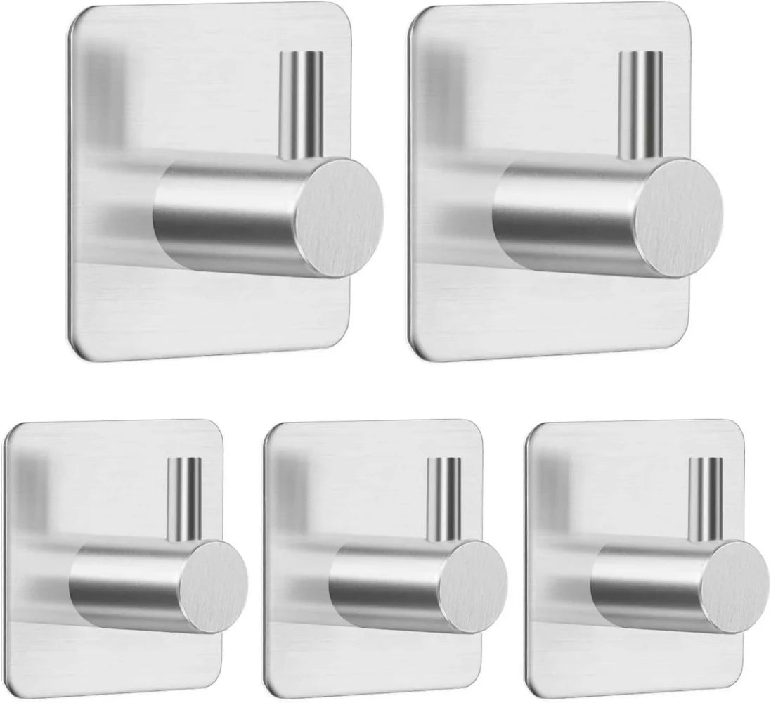 Self adhesive hook heavy-duty towel rack,  wall self-adhesive 304 stainless steel, no need for drilling, waterproof