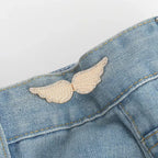 Adjustable Tightener Waist Buckle for Jeans, No Sewing Required Butterfly Button Adjuster for Pants and Skirts Waist