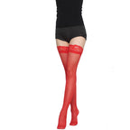 Lace Trim Thigh High Stockings Smooth Over The Knee Socks Women's Stockings & Hosiery