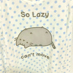 Japanese Polka Dot Cute Lazy Cat Print Loose T-shirt Aesthetics Kawaii Cartoon Tops Women's Sweet Harajuku Grunge Tees Y2k Tops