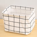 Random Cotton Hemp Storage Basket with Handheld Printed Tabletop, Miscellaneous Sorting Cabinet, Small Clothing, Fabric Storage