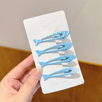 4pcs Simplicity Blue and Yellow Cute Fish Hairclip for Women Elegant Side Clip Fashion Girl Hairpin Hair Accessories