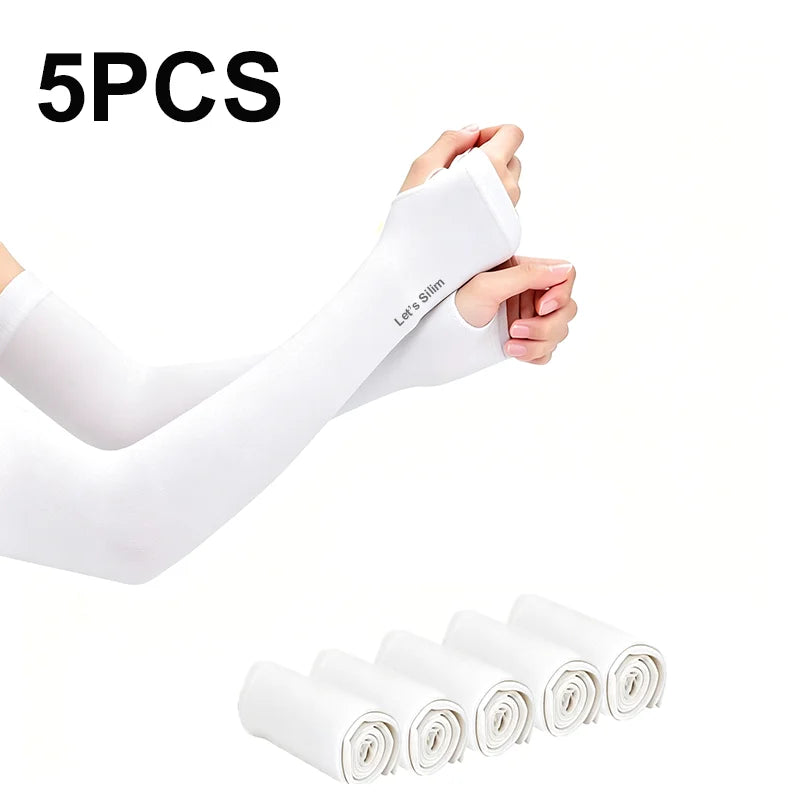 3/5PCS Arm Sleeves for Sun Protection Men's and Women's Elbow Sleeves for Outdoor Sports UV Protection Arm Sleeves